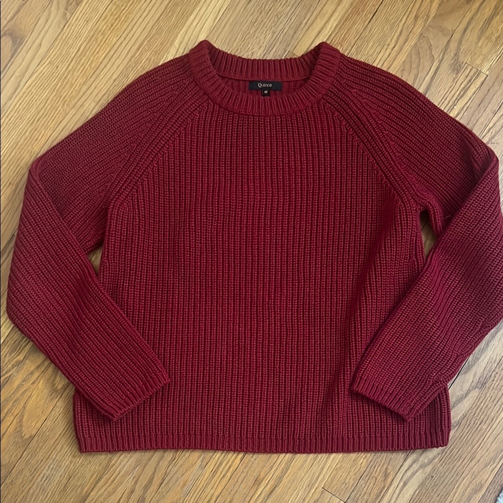 Quince Red Crew Neck Sweater
